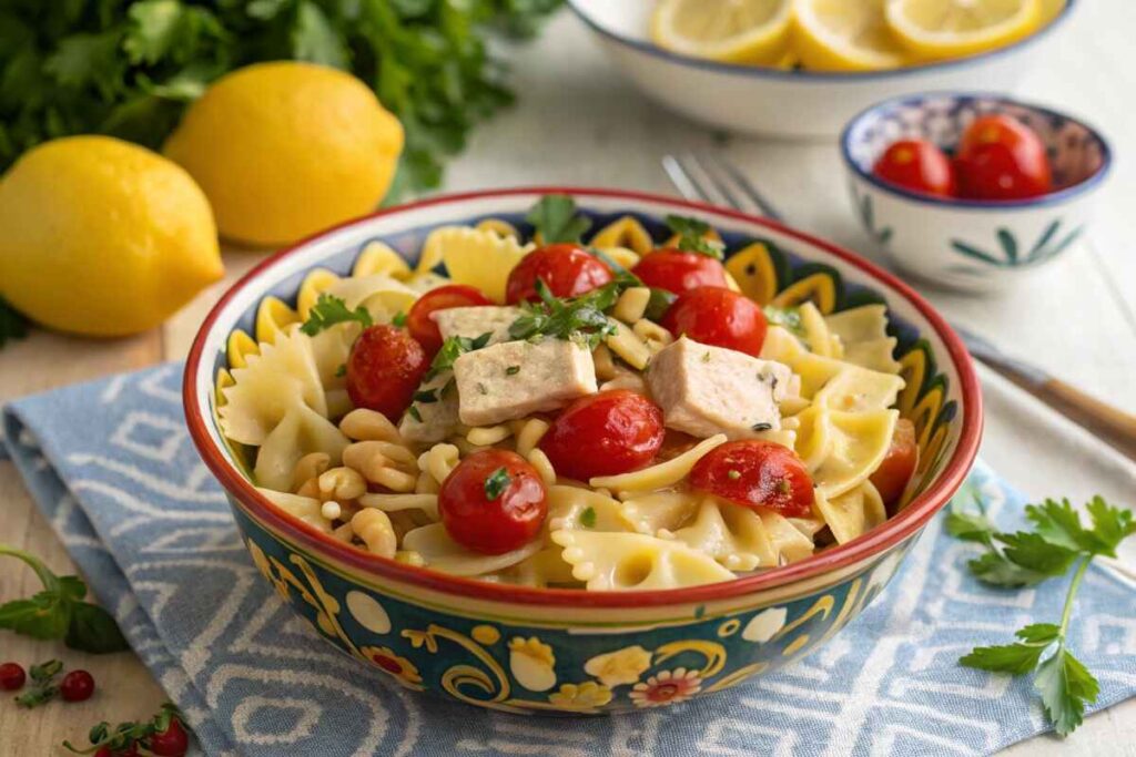 The Ultimate Guide to Mafaldine Pasta: History, Recipes, and Tips 3 The Ultimate Guide to Mafaldine Pasta: History, Recipes, and Tips Sicilian Mafaldine pasta with swordfish, cherry tomatoes, and pine nuts.