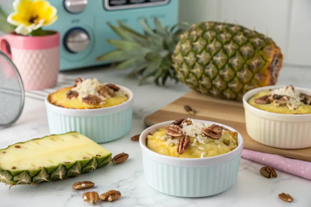 pineapple casserole recipe Creative pineapple casserole in individual ramekins