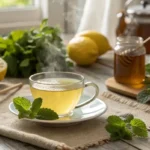 Lemon Balm Recipe for Weight Loss Fresh lemon balm tea with lemon and honey